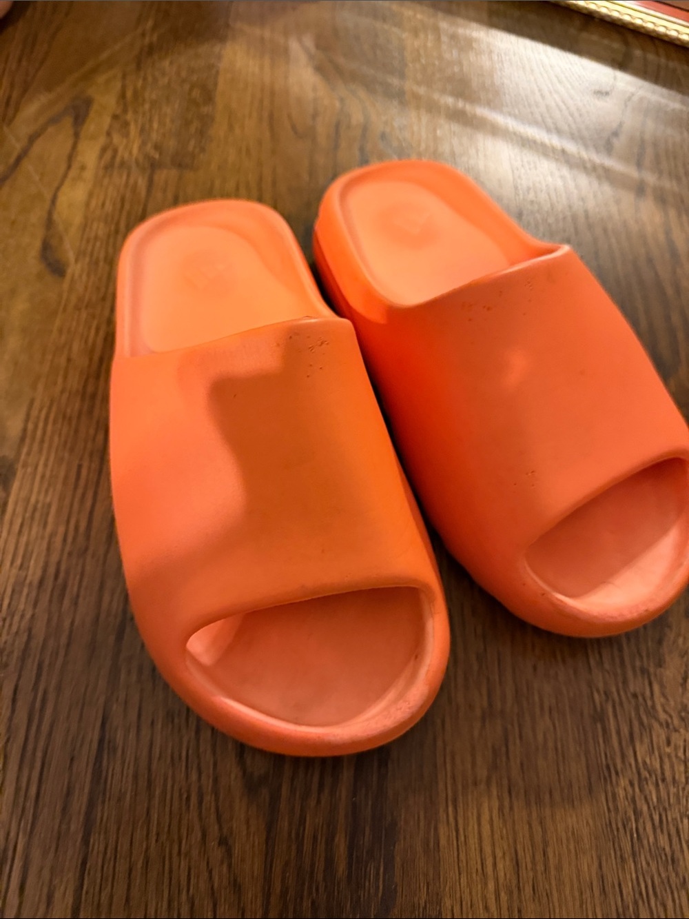 adidas Kids Orange Slide Sandals - Picture 3 of 5